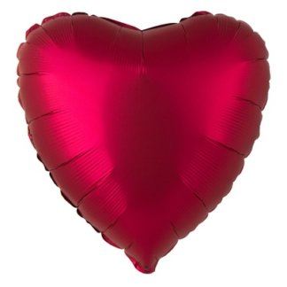 Сердце Сатин Cherry,  46 см
