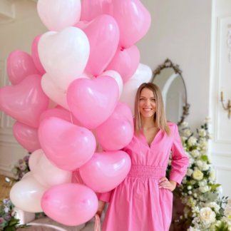 Шары нежные сердечки 25 шт