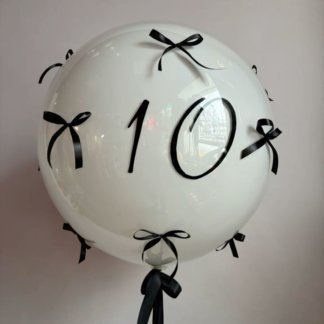 Шар большой с надписью белый