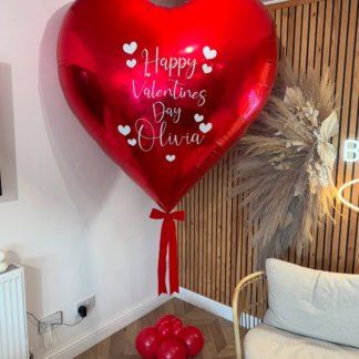 Шар большое сердце гигант 173 см с надписью