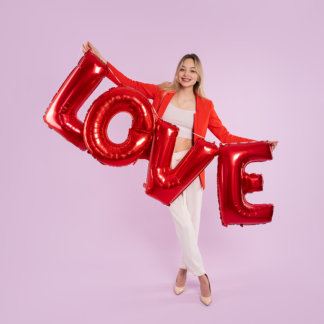 Набор шаров-букв 81 см  LOVE, Красный