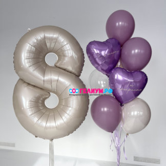 Украшение шарами на 8 марта