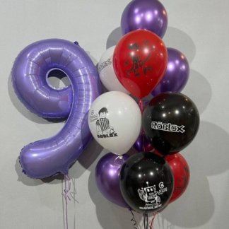 Шары компьютерной игры -Roblox (Роблокс) с цифрой