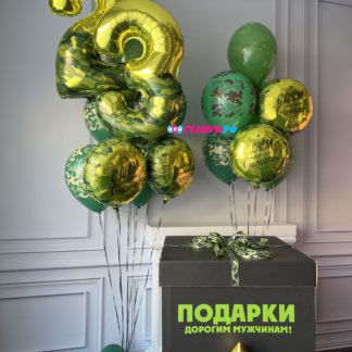 Шары в коробке с гелием для мужчины