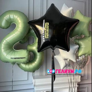 Набор шаров чёрных и оливковых для мужчин