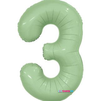 Цифра 3 Оливковая, 102 см