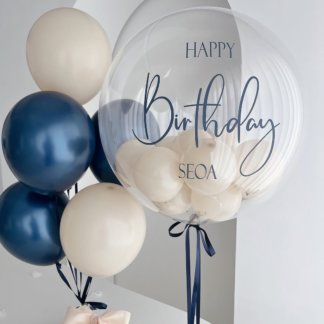 Набор шаров Happy синие бежевые шары