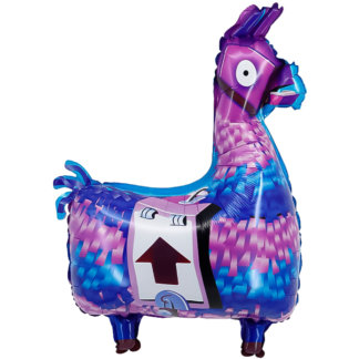 Шар (30''/76 см) Фигура, Лама с припасами, Сиреневый