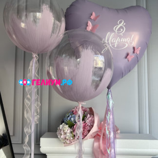 Шары прозрачные на 8 марта