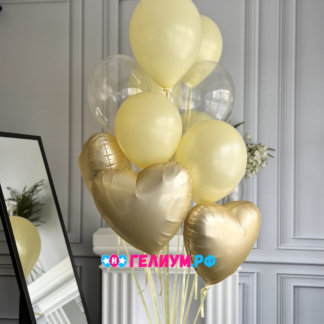 Фонтан шаров жёлтых Мимоза