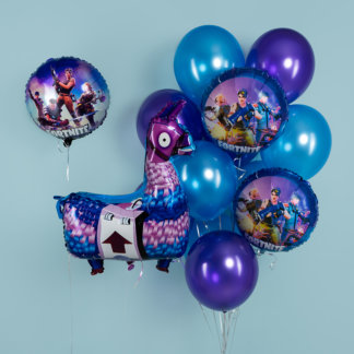 Композиция шаров Fortnite, лама и герои