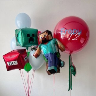 Воздушные шары Майнкрафт Minecraft с большим шаром