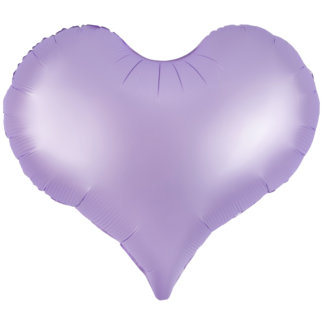 Фольгированный шар сердце, 61 см, Люкс сиреневый
