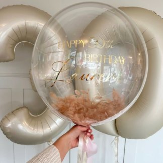 Набор шаров цифры и баблс с надписью