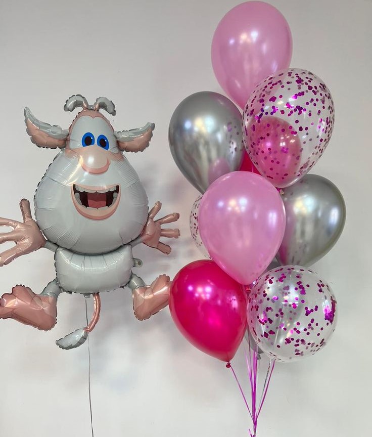 Воздушные шары по мультфильму Буба для девочки