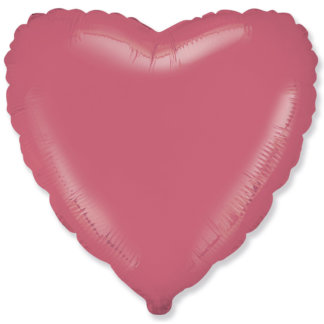 Фольгированный шар сердце, 46 см, коралловый макарунс