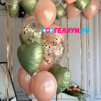 Фонтан шаров на 8 марта с праздником весны