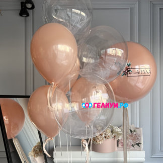 Набор шаров бежевые с большим шаром Весна