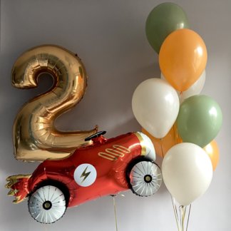 Шары с ретро машиной для мальчика на 2 года