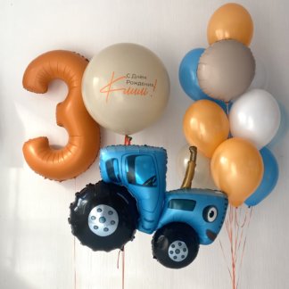 Воздушные шары Синий Трактор для мальчика