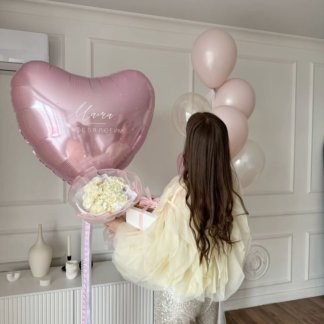 Шары розовые девушке на день рождения
