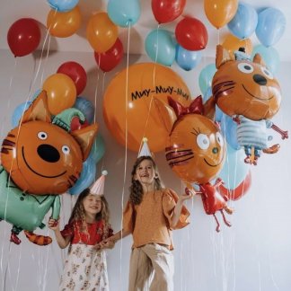 Воздушные шары три кота МИУ-МИУ-МИУ