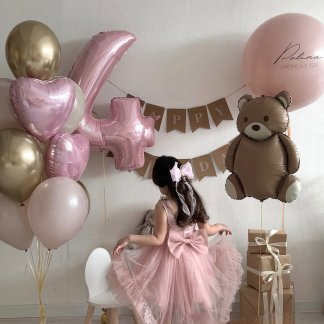 Набор шаров розовые с большим шаром