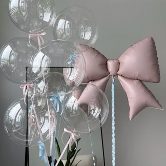 Набор гелиевые шары с бантиком