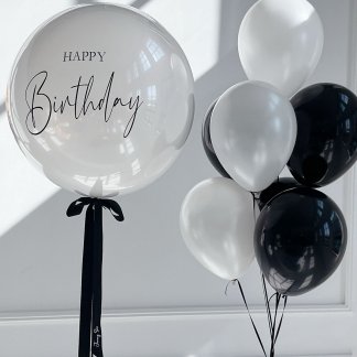 Набор шаров  с гелием белые и чёрные