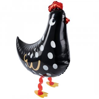 Ходячий шар фигура Курица чёрная, 58 см