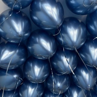 Шары под потолок синий хром 20 штук