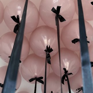 Шары под потолок пыльная роза 15 штук