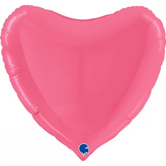 Шар фольгированное сердце, бабл-гам, 46 см
