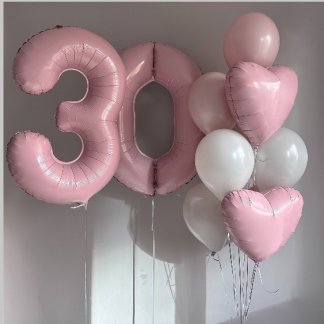 Шары розовые на день рождения девушки, шары девочке