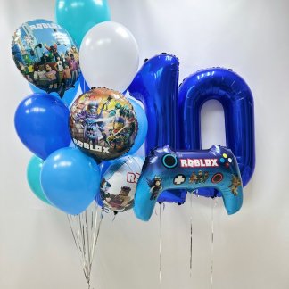 Шары с гелием Роблокс с джойстиком с цифрами
