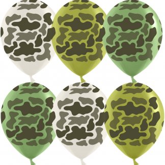 Шар (12''/30 см) Камуфляж, Ассорти, пастель, 5 ст