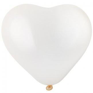 Латексное сердце 41 см, прозрачное, кристалл